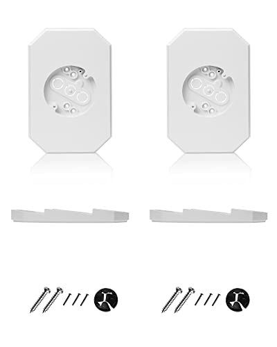 Siding Light Mounting Block, 8141DBL Vinyl Siding Mounting Block with Built-in Electrical Box, Outdoor Mounting Plate kit for 1/2 inch Double, White, 2 Pack - color: 2 Pack White