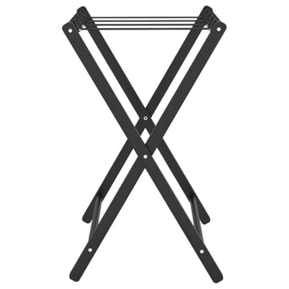 Luggage Rack for Guest Room, Foldable Suitcase Stand with Black Bamboo Frame, Heavy Duty Hotel Style Travel Accessory 27x15x23 Inches - color: Black 2
