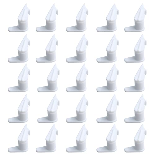50pcs 8mm Plastic White Lamp Shade Clips, Ceiling Light Fixed Clip, Light Mounting Bracket Holder for Ceiling Flush Mount, Lamp Socket Light Fixture with Screws - color: White, size: 8mm