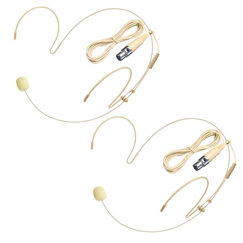 2Pack Headset Headworn Microphone Dual Over-Ear Earset Micophone for Shure