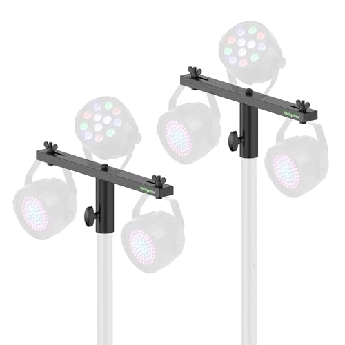 DJ Light T-Bar Extension Cross Bars Mount for Tripod Stand Mount | 2-Pack, 3 Light Installation