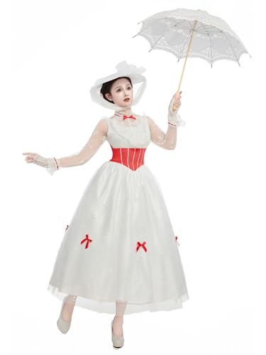 haikyuu Women Mary Cosplay Dress With Hat Edwardian Era Dress Renaissance Vintage Costume Halloween - size: Large