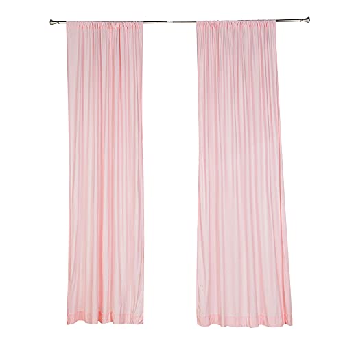 10 ft x 10 ft Black Polyester Photography Backdrop Drapes Curtains Panels - Wedding Decorations Home Party Reception Supplies - Blush/Rose Gold - color: Rose Gold