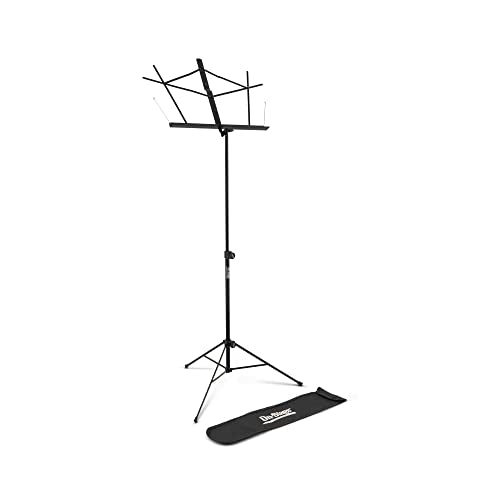 OnStage SM7122BB Compact Folding Sheet Music Stand with Bag, Black - color: Black
