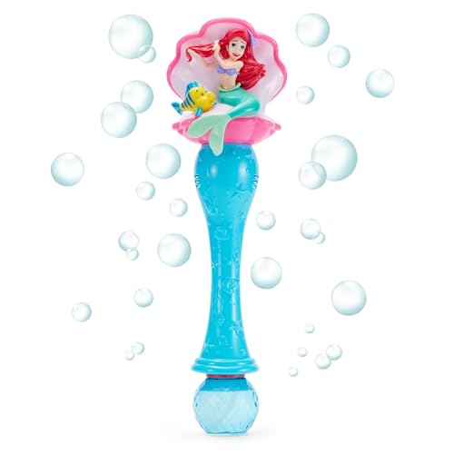 Disney Store Official The Little Mermaid Ariel & Flounder Light & Sound Bubble Wand - Interactive LED Toy, Perfect for Kids & Fans - Ideal for Outdoor Play & Parties, Durable and Safe - style: Ariel & Flounder