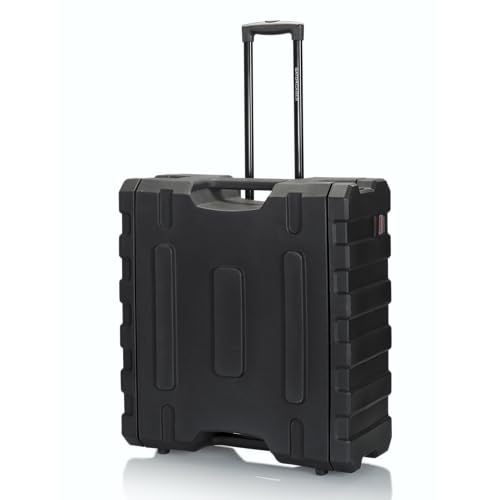Gator Cases Pro Series 4U Rolling Rack Case with 19" Depth, Tow Handle & Recessed Wheels, Roto Molded Made in USA (G-PROR-4U-19) - size: 4U Rack Space, style: Rolling Rack - 19" Deep