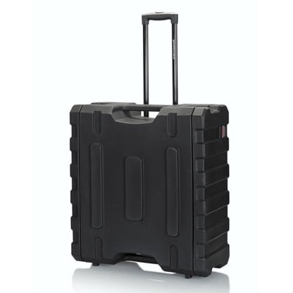 Gator Cases Pro Series 4U Rolling Rack Case with 19" Depth, Tow Handle & Recessed Wheels, Roto Molded Made in USA (G-PROR-4U-19) - size: 4U Rack Space, style: Rolling Rack - 19" Deep