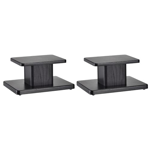 MECCANIXITY Wood Speaker Stands, 2 Pack 5.9 Inch (15cm) Universal Speaker Stand Hollowed Bases Enhanced Audio Listening for Home Theaters Cinema - size: 5.9 Inch