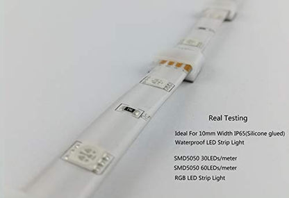 Threetwofour Strip Light Clips for 8-10mm Width Cable Clips Wire Holder | Self Adhesive LED Strip Clips LED Tape Light Mounting Clips Cable Clips For Dash Cams Network Cables - color: White