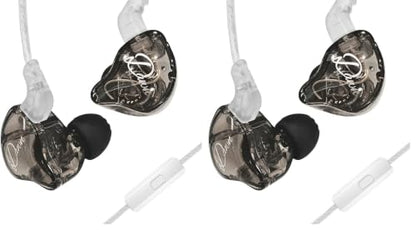 KZ Dawn IEM Earphones for Musicians, 3.5mm in-Ear Monitor Headphones with Mic, Noise Isolating Wired Earbuds for Studio, Gaming & All-Day Wear (Pack of 2) - size: 3.5mm With Mic (Pack of 2)
