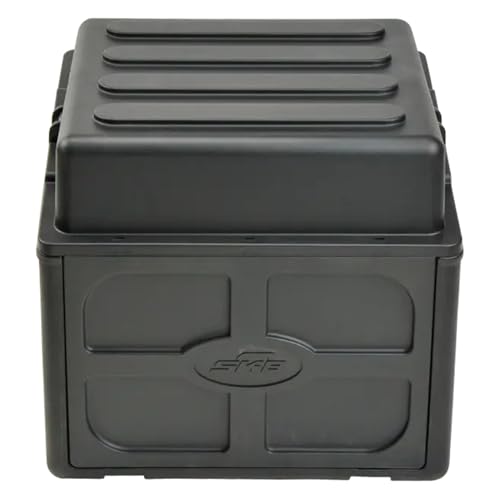 SKB Roto Rack/Mixer Console, 10U Slanted Rackmount on top, 6U Rackmount in Front with Steel Threaded Rails, Hard Lid and Doors and Side Access Ports - size: 1SKB-R106