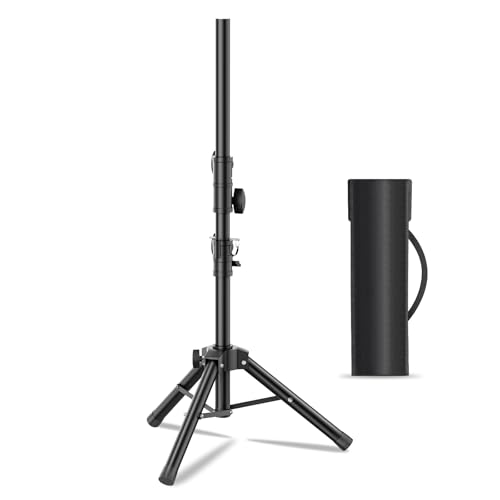 Small Speaker Stands, Lightweight 35mm Compatible Insert, Adjustable Height from 24-50 Inch Speaker Tripod Stand Support 55 LB with Storage Bag - size: Single