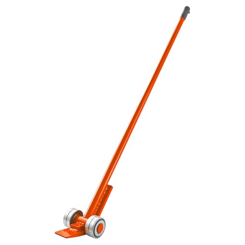 VEVOR Prylever Bar, 3T/6600lbs Load Capacity, 4.5FT Length Steel Handle Lever Dollyr with 2.8'' Wheels for Large Pallets, Heavy Items, Concrete Blocks, Heavy Duty Equipment Handling - size: 3T-4.5FT (1 Pack)