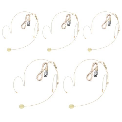 5 Pack Headset Headworn Microphone Light-Weight Mic for Audio-Technica
