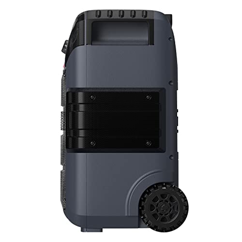 ION Block Rocker XL 220W Bluetooth Outdoor Speaker with Wheels | Water Resistant, Radio, Karaoke Mic, USB Charging, Stereo Linking, Bass Boost and App Control, for Parties and Outdoor Events - style: 220W water-resistant