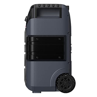 ION Block Rocker XL 220W Bluetooth Outdoor Speaker with Wheels | Water Resistant, Radio, Karaoke Mic, USB Charging, Stereo Linking, Bass Boost and App Control, for Parties and Outdoor Events - style: 220W water-resistant