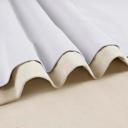 HPD Half Price Drapes Signature Grommet Blackout Velvet Curtains 84 Inches Long Heat & Full Light Blocking Blackout Curtains for Bedroom & Living Room (1 Panel), 50W x 84L, Ecru - color: Alabaster Beige, size: 50"W x 84"L (Pack of 1)