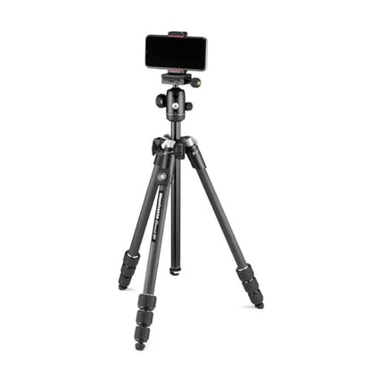 Manfrotto Element MII Mobile Bluetooth MKELMII4BMB-BH, Lightweight Aluminium Travel Tripod, with Carry Bag, Arca-Compatible Ball Head, Load up 8kg, for DSLRs, CSCs, Compact Cameras and Smartphones - style: 4 Sections Alu Mobile