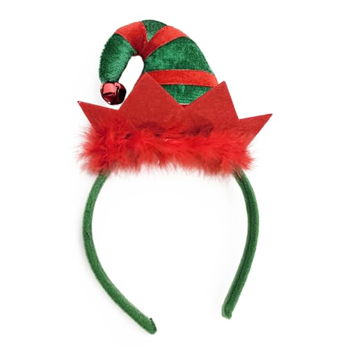 1Pcs Christmas Elf Hat Headband Christmas Elf Costume Headwear Decoration for Christmas Easter Halloween Party Accessoriess(Green)