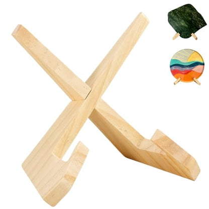 Adjustable Wooden Book Stand, Natural Wood Color - color: Natural Wood Color