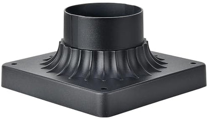 Pier Mount Base 6 Pack, Outdoor Post Light Adapter Matte Black - color: Matte Black-6PK