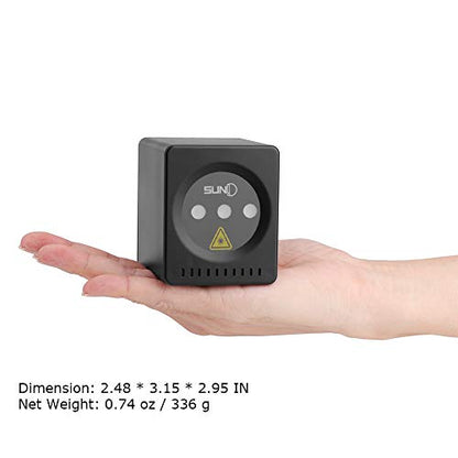 SUNY Mini Portable Cordless Laser Lights Rechargeable RGB Stars Patterns GOBO Projector Sound Activated Music DJ Party Lights for Outdoor Travel Camping Disco Live Show Home Dance