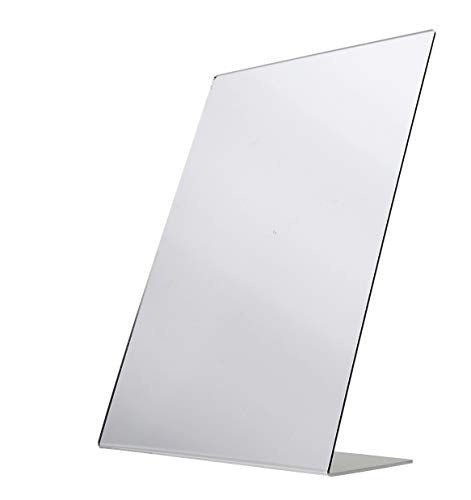 Marketing Holders 4 Pack Acrylic Mirror 12" x 18" Slant Back Mobile Cosmetic Reflective Piece Countertop for Makeup Artists Children Diabetic Foot Checks - size: 12"w x 18"h