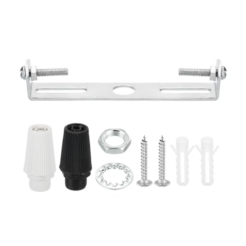 PATIKIL 90mm Ceiling Light Plate Kit, 1 Set Light Fixture Mounting Bracket Plate Steel Crossbar for Home Pendant Wall Light with Screw Washer Nut 2 Color Cap - size: 90mm