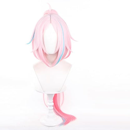 Anime Pink Wig with High Ponytail Women Long Straight Hair Adult COS Game Cosplay wig Comic con,Theme Party,Game Show,Halloween,Christmas - color: Light Pink