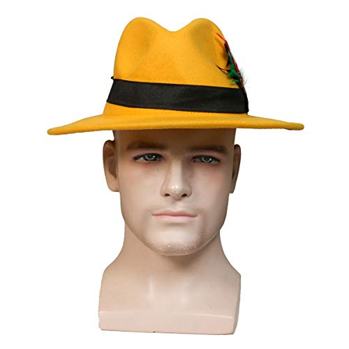 Men's Costume Mask Yellow Suit 90s Comedy Movie Character Cosplay Outfit Halloween Fancy Dress - size: XX-Large