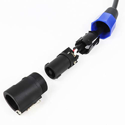 HBU 20 Feet Pack of 1 SpeakOn to XLR Female Cable - 20Ft. Livehosue Mic 3 Pole Connection Extension Wire - Microphone Audio Jack Speak-On Male Plug to 3 Pin XLR Cables with Twist Lock 6-Meter - size: 20ft. - 1 Pack