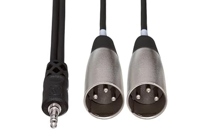 Hosa CYX-403M Stereo Breakout Cable - 3.5mm TRS Male to Dual XLR3 Male - 9.8 Foot
