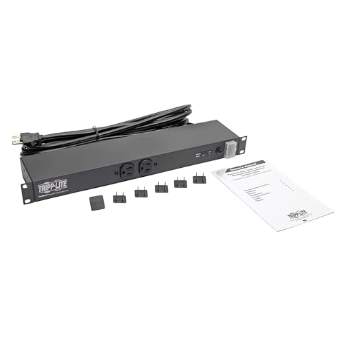 Tripp Lite 12-Outlet Rackmount PDU Isobar Surge Protector Power Strip, 15A, 3840 Joules, 15ft Cord with 5-15P Plug, 1U Rack-Mount, Lifetime Manufacturer's Warranty & $25,000 Insurance (ISOBAR12ULTRA) - size: 15 Amps, style: Premium Surge Protection
