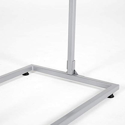 M&T Displays Metal Eco Info Board, Silver 24x36 Inches Slide-In Poster Sign Holder 1 Tier Double Sided Floor Standing Pedestal Advertising Display with Backing and Anti-Glare PET Cover - color: Silver, size: 24x36