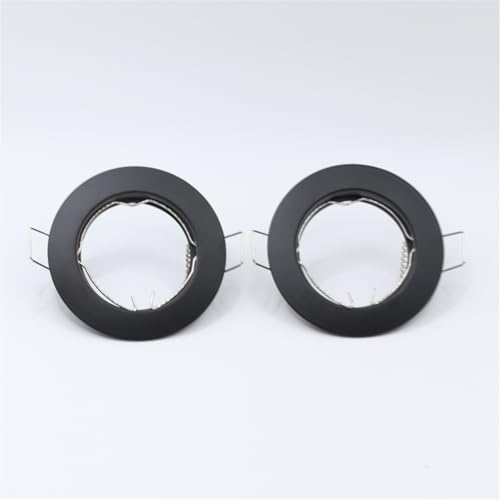 Pack of 10 Recessed Lighting Frame GU5.3 MR16 Fitting Black Ceiling Downlight Holder for Living Room 60mm(2.36in) Cutout(Black) - color: 1365-BK-10pack