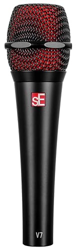 SE ELECTRONICS V7 Dynamic Microphone for Singing, Speech & Studio Recording - XLR Handheld Professional Microphone with Supercardioid Aluminum Voice Coil for Huge Gain Before Feedback - Black - color: V7 - Black