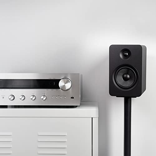 Kanto YU Passive 5.25" Passive Bookshelf Speakers with 1" Silk Dome Tweeter | External Amplifier Required | Pair | Matte Black - color: Black, size: 5.25" Woofer - 5 Ohm - 100 Watts Per Speaker