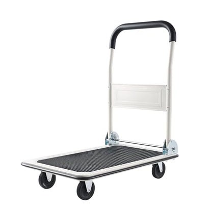 VEVOR Foldable Push Cart Dolly, 330 lbs Load Capacity, Folding Platform Truck with Swivel Wheels, Moving Platform Hand Truck Flatbed Cart, Space Saving Push Handle for Easy Storage 29 x 18.9 x 32.5 in - size: 29.0 x 18.9 x 32.5 in / 735 x 480 x 825 mm