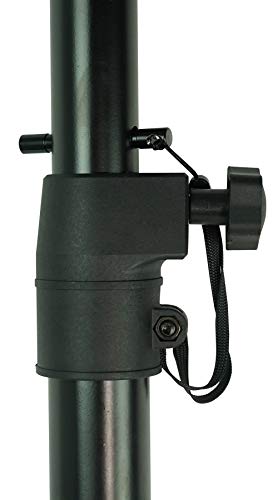Rockville RSPAT M20 Subwoofer to Speaker Steel Pole Mount Adjustable Stand | M20 Threaded, 33.5" to 55" Height, 140 Lb Load, 35mm Diameter, Portable, DJ/Live Sound, Fits JBL/QSC/PreSonus/RCF/Mackie Subs