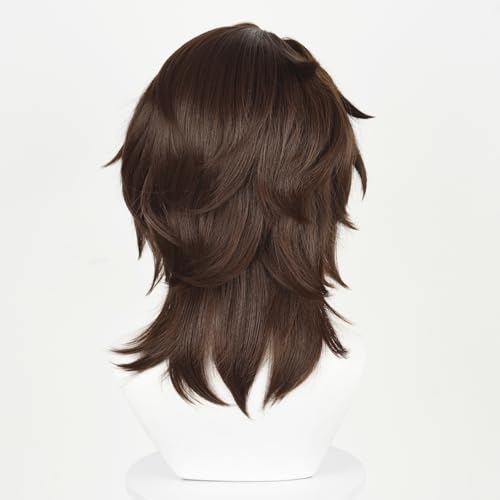 Short Wave Brown for Adult Men Cos Hound-Family Bartender/Security Officer Character Anime Game Party Halloween Christmas Comic Costume - color: Brown Gallagheral