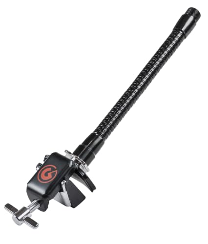 Gibraltar 6" Microphone Gooseneck with Bass Drum Hoop Clamp, Flexible Mic Mount with Rubber-Lined Clamp, Drum Hardware Accessory for Live and Studio Setups (SC-BDHMM) - style: SC-BDHMM