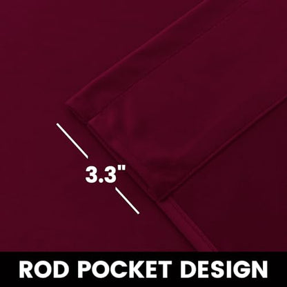 Yakamok Wine Red Room Darkening Velvet Curtains 40x18 Inch Living Room | Luxury soft velvet, 1 panel , for bedroom small windows, window drapes rod pocket,light blocking,Thermal Insulated - color: Wine Red, size: 40"W x 18"L (Pack of 1)