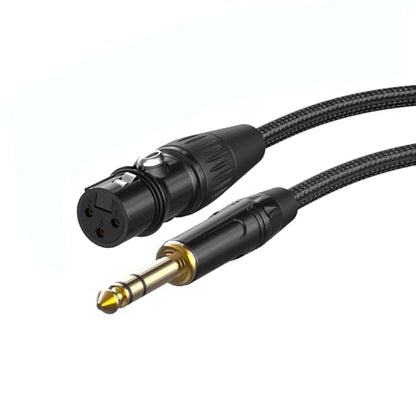 XLR to 1/4, TRS to XLR Female 3ft 1Packs, Quarter Inch (6.35mm) to XLR | TRS to XLR Microphone Cable Gold-Plated Connectors Nylon Braided for Speakers, Mixers, Amplifiers - size: 3ft 1Pack