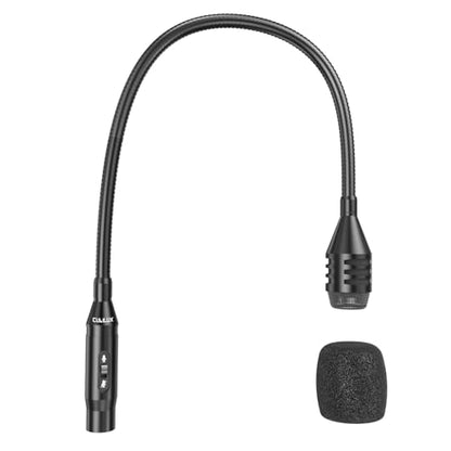 XLR Gooseneck Microphone with Mute Button, 19 Inches Unidirectional Dynamic XLR Mic, Professional for Audio Mixer, Conference，Podium & DJ