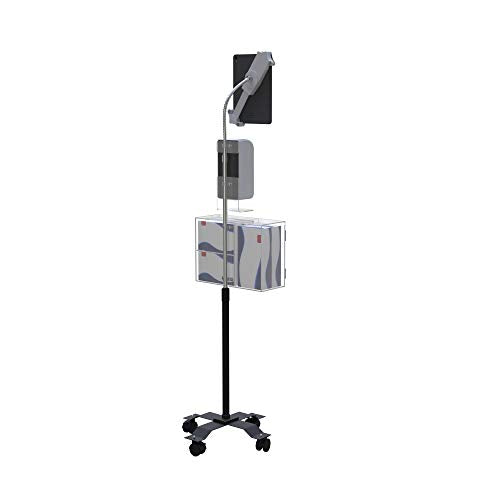 Gooseneck Floor Stand – CTA Compact, Height-Adjustable Sanitizing Station w/Automatic Soap Dispenser and Holder for iPad 7th/ 8th/ 9th Gen 10.2”, Surface Pro 4, and Other 7-13” Tablets (PAD-CGSST) - style: Soap Dispenser