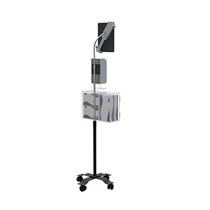 Gooseneck Floor Stand – CTA Compact, Height-Adjustable Sanitizing Station w/Automatic Soap Dispenser and Holder for iPad 7th/ 8th/ 9th Gen 10.2”, Surface Pro 4, and Other 7-13” Tablets (PAD-CGSST) - style: Soap Dispenser