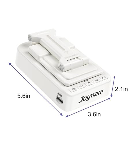 Gifts for Men Women, Bluetooth Speaker Phone Stand with Charging Function 360° Rotable Adjustable Cell Phone Holder HD Surround Sound for Desk Fits All Phones,Tablet (White) - color: White