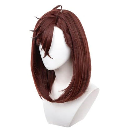 Brown Shoulder-Length Cosplay Wig Heat Resistan Synthetic Fiber Hairs for Uniex Adult Cos Halloween Christmas Anime Party Replacement Wigs - color: Brown