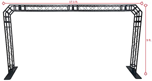 BLACK TRUSS ARCH KIT 17.1 FT Wide 9 FT High Mobile Portable DJ Lighting System