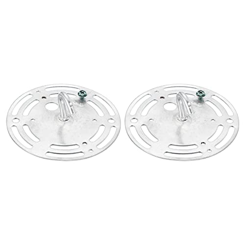 PATIKIL 4" Light Fixture Mounting Bracket 2 Pack Light Crossbar | Circle Mounting Bracket Universal Hook Lamp Fixture Ground Screw for Chandelier Lamp
